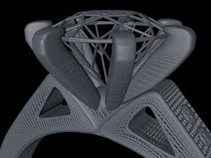 diamond ring low-poly 3D Model