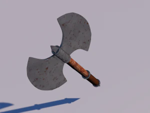 medieval axe low-poly 3D Model