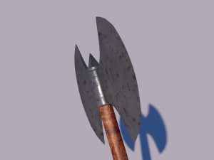 medieval axe low-poly 3D 模型