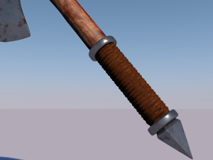 medieval axe low-poly 3D 模型