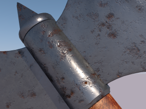 medieval axe low-poly 3D 模型