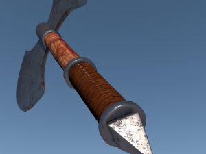 medieval axe low-poly 3D 模型