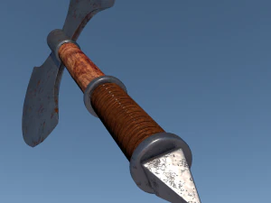 medieval axe low-poly 3D Model