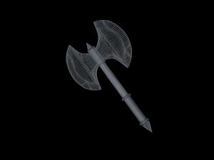 medieval axe low-poly 3D Model