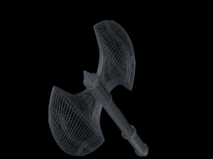 medieval axe low-poly 3D 模型