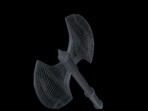 medieval axe low-poly 3D Model