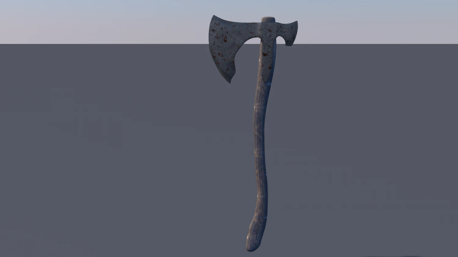 medieval axe low-poly 3D Model .c4d .max .obj .3ds .fbx .stl .blend 