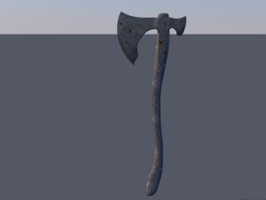 medieval axe low-poly 3D Model