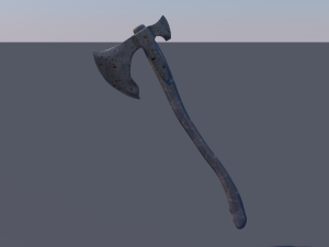 medieval axe low-poly 3Dモデル
