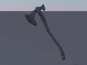 medieval axe low-poly 3D Model