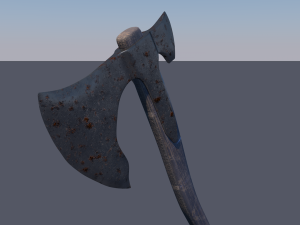medieval axe low-poly 3Dモデル
