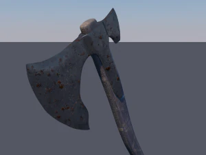 medieval axe low-poly 3D Model