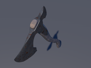 medieval axe low-poly 3Dモデル