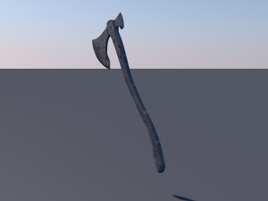 medieval axe low-poly 3Dモデル