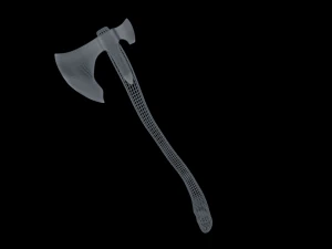 medieval axe low-poly 3D Model