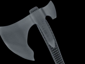 medieval axe low-poly 3D Model