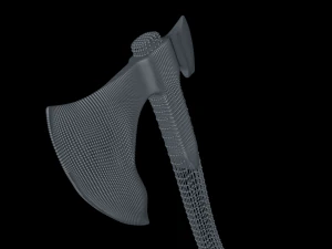 medieval axe low-poly 3D Model