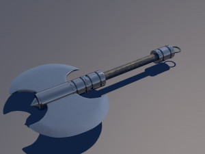 medieval axe low-poly Modelo 3D
