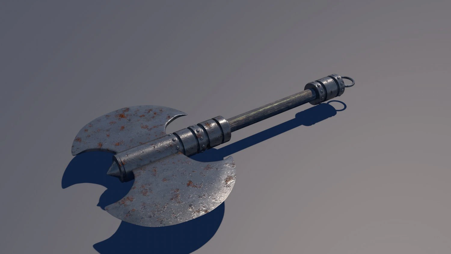 medieval axe low-poly 3D Model .c4d .max .obj .3ds .fbx .stl .blend 