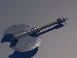 średniowieczny top&oacute;r low-poly Model 3D