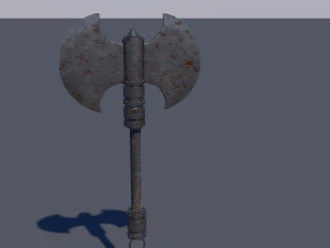 medieval axe low-poly 3D Model