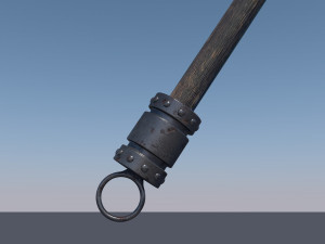 medieval axe low-poly Modelo 3D
