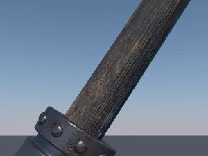 medieval axe low-poly 3D Model
