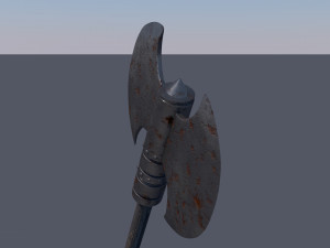medieval axe low-poly Modelo 3D