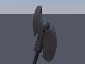 medieval axe low-poly 3D Model