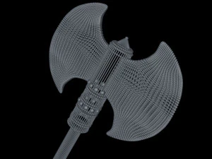 medieval axe low-poly 3D Model