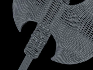 medieval axe low-poly 3D Model