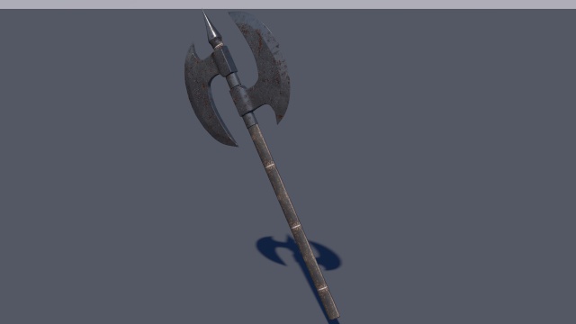medieval axe low-poly 3D Model .c4d .max .obj .3ds .fbx .stl .blend 