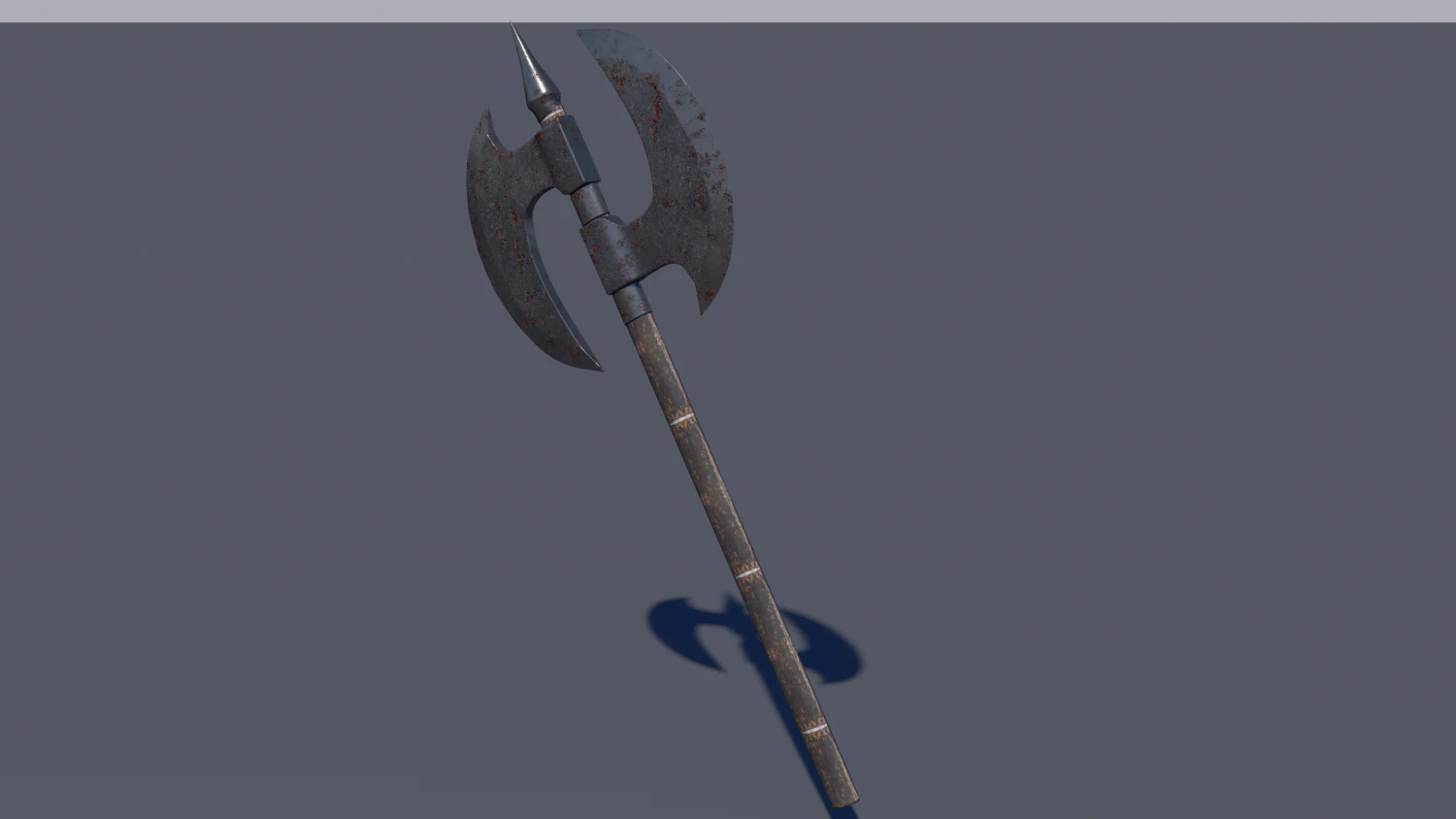 medieval axe low-poly 3D Model .c4d .max .obj .3ds .fbx .stl .blend 