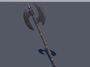 medieval axe low-poly 3D Model