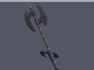 medieval axe low-poly 3D Model