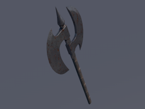 medieval axe low-poly 3D Model