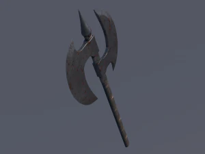 medieval axe low-poly 3D Model
