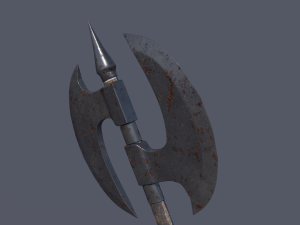 medieval axe low-poly 3D Model