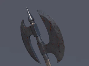 medieval axe low-poly 3D Model