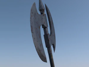 medieval axe low-poly 3D Model