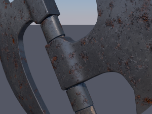 medieval axe low-poly 3D Model