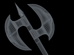 medieval axe low-poly 3D Model
