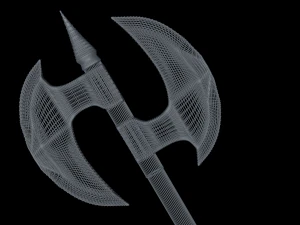 medieval axe low-poly 3D Model