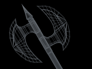medieval axe low-poly 3D Model