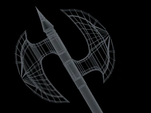 medieval axe low-poly 3D Model