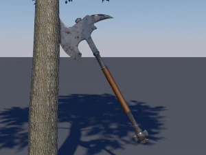 medieval axe low-poly 3D Model
