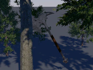 medieval axe low-poly 3D Model