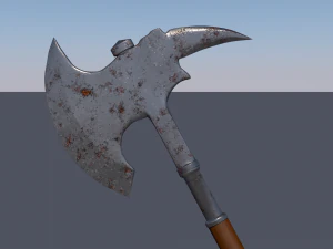 medieval axe low-poly 3D Model