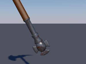 medieval axe low-poly Modèle 3D