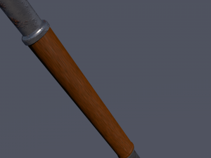 medieval axe low-poly Modèle 3D